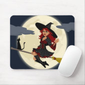 REDHEADED HALLOWEEN WITCH MOUSEPAD (Mit Mouse)
