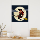 REDHEADED HALLOWEEN WITCH POSTER (Küche)