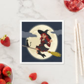 REDHEADED HALLOWEEN WITCH SERVIETTE (Beispiel)