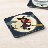 REDHEADED HALLOWEEN WITCH UNTERSETZER (Linke Seite)