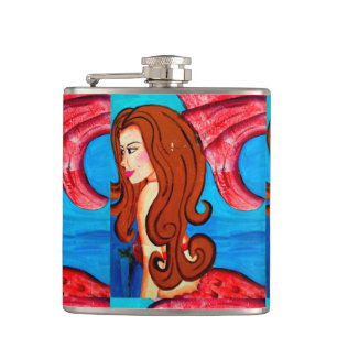 redheaded Meerjungfrauflasche Flachmann