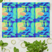 Redheadmeerjungfrauentwurf Geschirrtuch (Gefaltet)