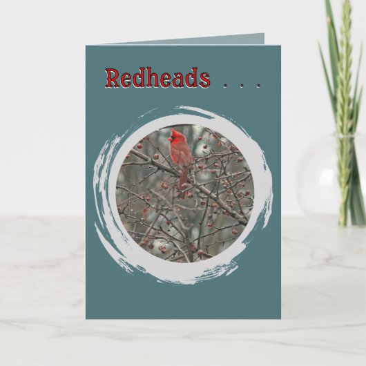 "REDHEADS" BIRTHDAY CARD KARTE (Vorderseite)