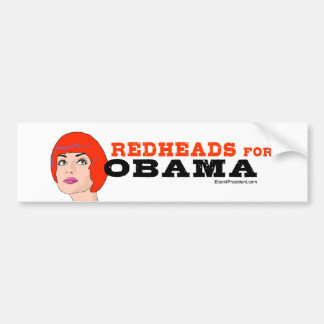 Redheads für Obama-Aufkleber Autoaufkleber