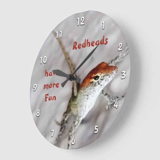 Redheads haben mehr Spaß Lizard Acrylmauer-Uhr Große Wanduhr (Winkel)