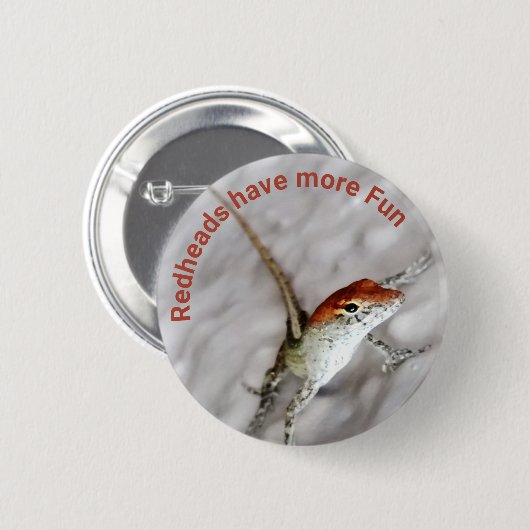 Redheads haben mehr Spaß Lizard Button (Vorne & Hinten)
