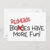 Redheads haben mehr Spaß Postkarte (Vorne/Hinten)