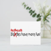Redheads haben mehr Spaß Postkarte (Stehend Vorderseite)