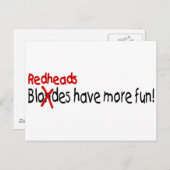 Redheads haben mehr Spaß Postkarte (Vorne/Hinten)