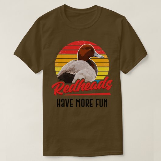 Redheads haben mehr Spaß Retro Style Duck Gift T-Shirt (Design vorne)