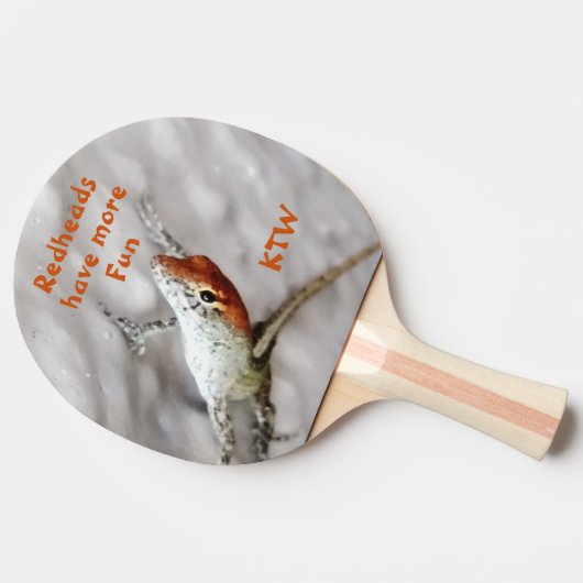 Redheads haben noch mehr Spaß, Anole Lizard Spaß Tischtennis Schläger (Seitenansicht)