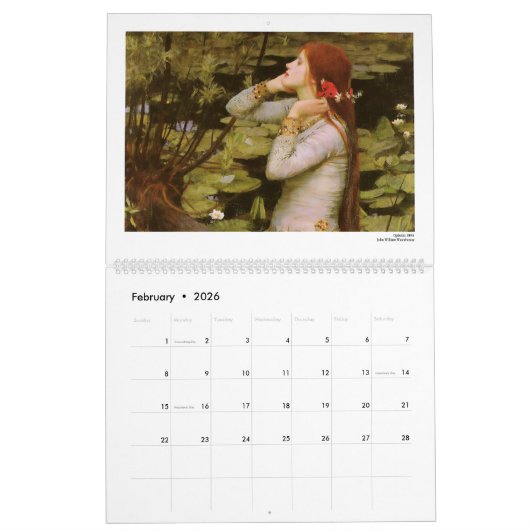 Redheads in Fine Art 2026 Kalender (Feb 2026)
