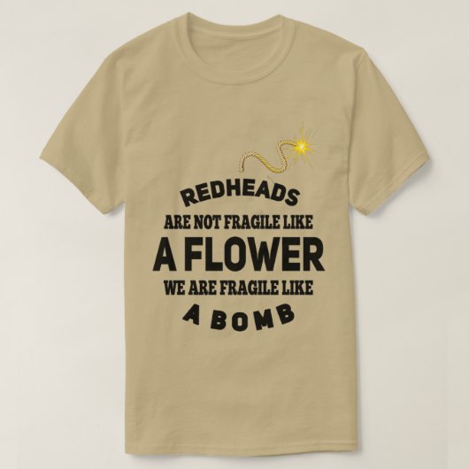REDHEADS IST WIE EIN BOMB T-Shirt (Design vorne)