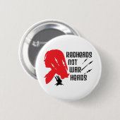 Redheads-nicht Gefechtsköpfe Button (Vorne & Hinten)