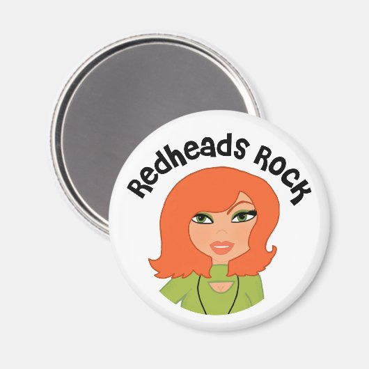Redheads Rock Magnet (Vorderseite/Rückseite)