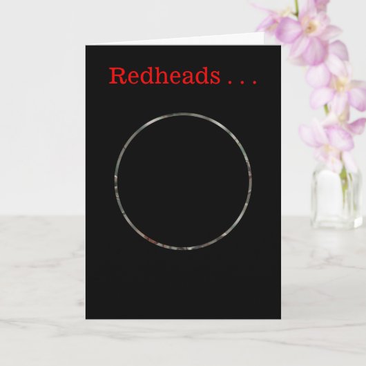 "REDHEADS SIND EINZIGARTIG UND BESONDERS" Geburtst Karte (Orchidee)