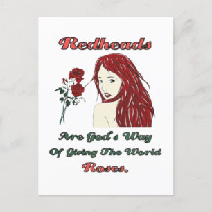 Redheads sind Gottes Rose Postkarte