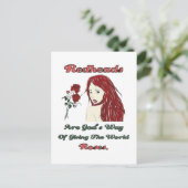 Redheads sind Gottes Rose Postkarte (Stehend Vorderseite)