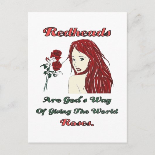 Redheads sind Gottes Rose Postkarte (Vorderseite)