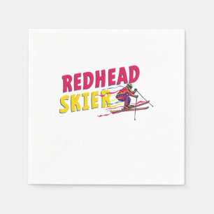 Redheads Skier Ski Red Hair Ginger Redhead Geschen Serviette