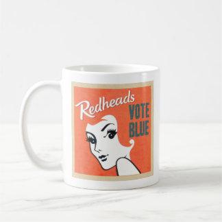 Redheadsabstimmungsblau Kaffeetasse