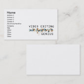 Redigierendes Videogenie Visitenkarte (Vorne/Hinten)
