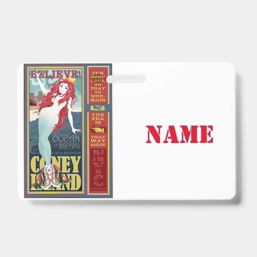 Redkopfconey Island Mermaid Ausweis (Vorderseite)