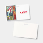 Redkopfconey Island Mermaid Ausweis (Vorder- & Rückseite)