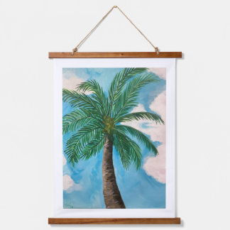 Redland Bay Palm Tree Wandteppich Mit Holzrahmen