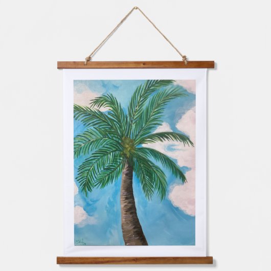 Redland Bay Palm Tree Wandteppich Mit Holzrahmen (Vorderseite)