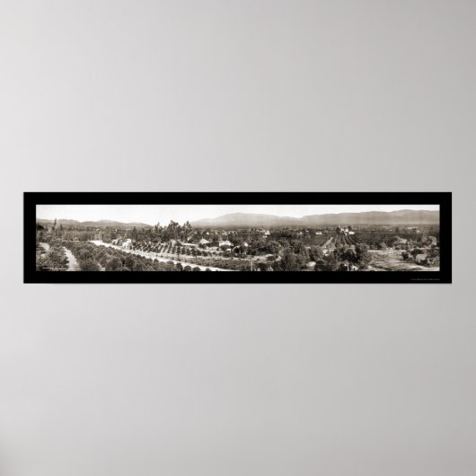 Redlands CA Panorama Foto 1908 Poster (Vorne)