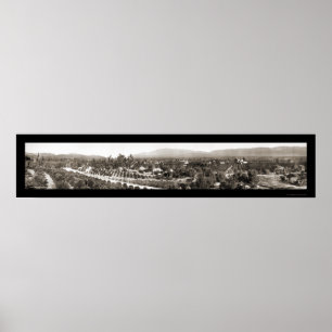 Redlands CA panoramisches Foto 1908 Poster
