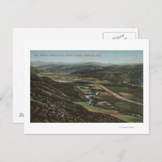 Redlands, CA - San Timeteo Canyon, Smiley Postkarte (Vorne/Hinten)