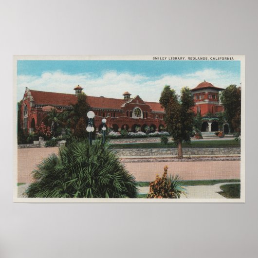 Redlands, CA - View of Smiley Library Poster (Vorne)