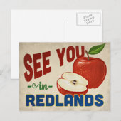 Redlands California Apple - Vintage Travel Postkarte (Vorne/Hinten)