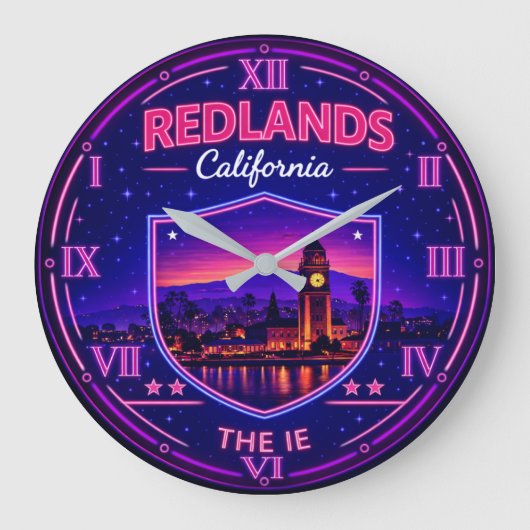 Redlands California Große Wanduhr (Vorderseite)