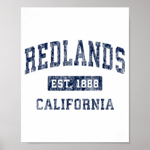 Redlands Kalifornien Ca Vintage Etabliert Premium Poster