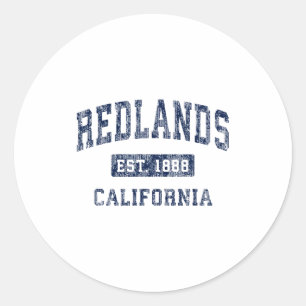Redlands Kalifornien Ca Vintage Etabliert Premium Runder Aufkleber