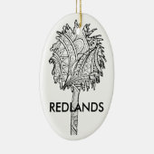 Redlands Palmen - Weihnachtsverzierung Keramik Ornament (Rechts)