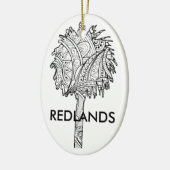 Redlands Palmen - Weihnachtsverzierung Keramik Ornament (Links)