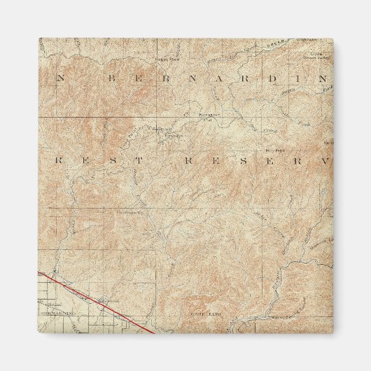 Redlands quadranglind zeigt San Andreas Rift Magnet (Vorne)