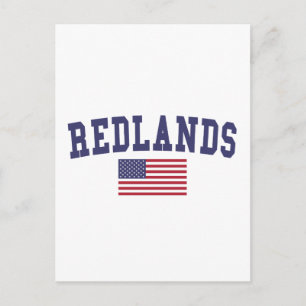 Redlands US-Flagge Postkarte