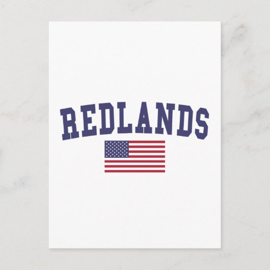 Redlands US-Flagge Postkarte (Vorderseite)
