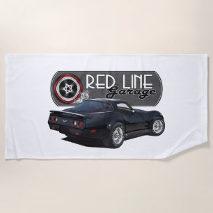 Redline Garage Black Vette Strandtuch