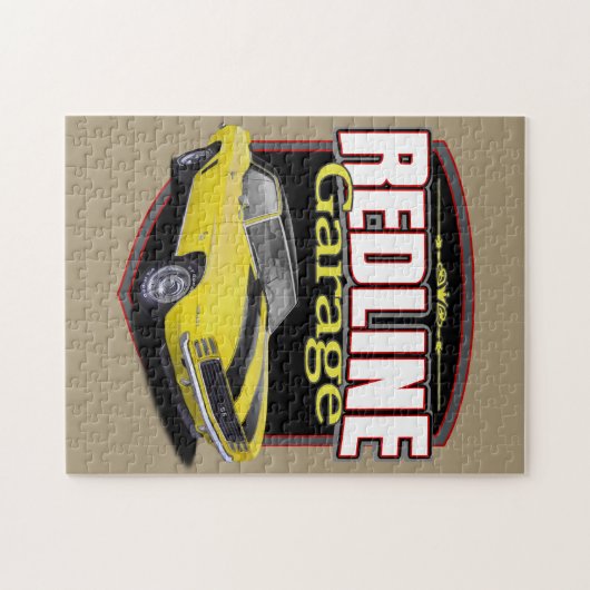 Redline Garage gelbes Camaro Puzzle (Horizontal)