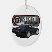 Redline Garagen-Korvette-Schwarzes Keramik Ornament (Rechts)