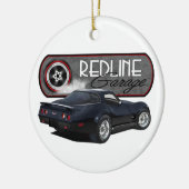 Redline Garagen-Korvette-Schwarzes Keramik Ornament (Links)