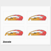Redline Tach Design Rechteckiger Aufkleber (Blatt)