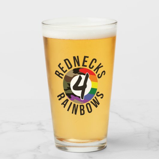 Redneck 4 Rainbows Glas (Vorne (Gefüllt))