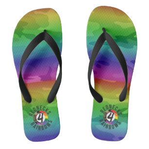 Redneck 4 Regenbogen Badesandalen